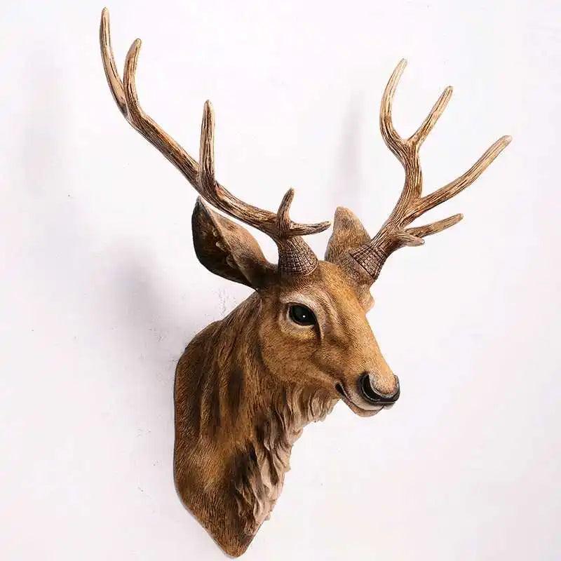 Faux Deer Head Wall Ornament Decoration