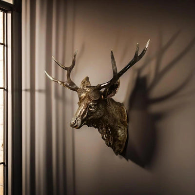 Faux Deer Head Wall Ornament Decoration