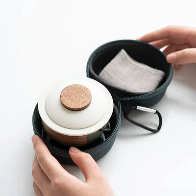 Portable Elegant Travel Tea Set with Teapot & Cups