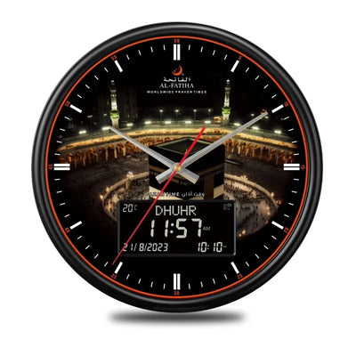 PrayTime Smart Wall Clock – Azan & Hijri Calendar with Dual Display