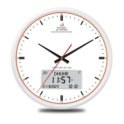 PrayTime Smart Wall Clock – Azan & Hijri Calendar with Dual Display