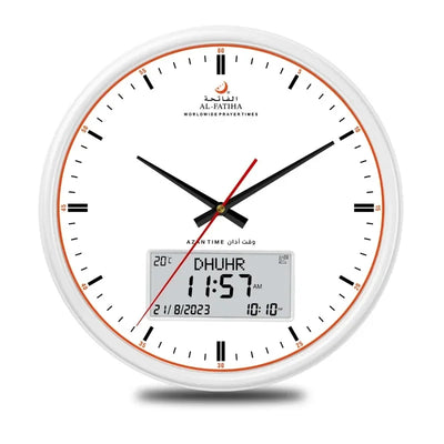 PrayTime Smart Wall Clock – Azan & Hijri Calendar with Dual Display