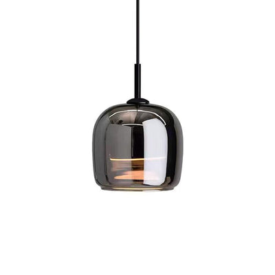 Nordic Black Glass Pendant Light with LED