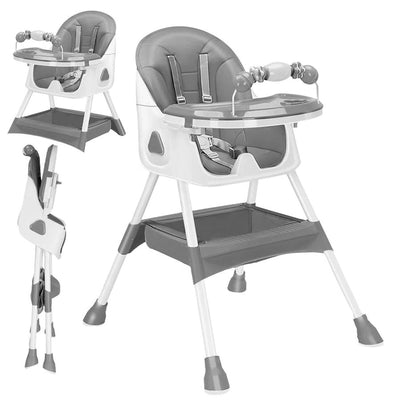 Foldable Baby High Chair with Adjustable Tray