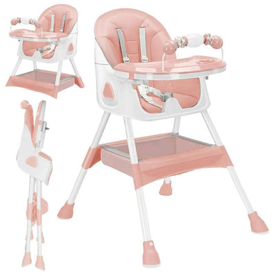 Foldable Baby High Chair with Adjustable Tray