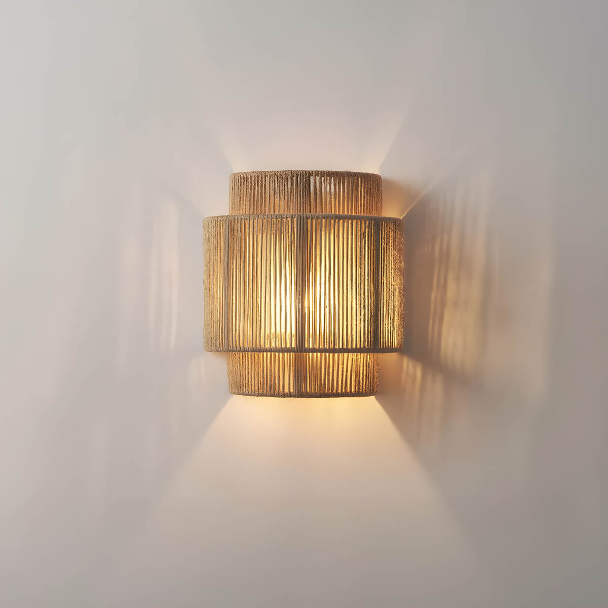 Natural Rope Wall Light with LED Bulb