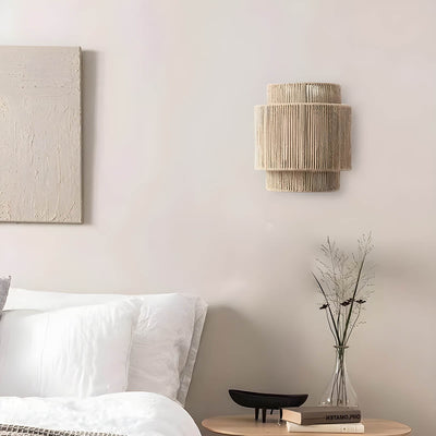 Natural Rope Wall Light with LED Bulb