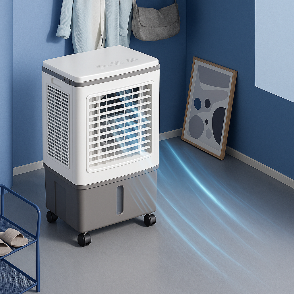 Industrial 4-in-1 Evaporative Air Cooler with 12-Gallon Tank