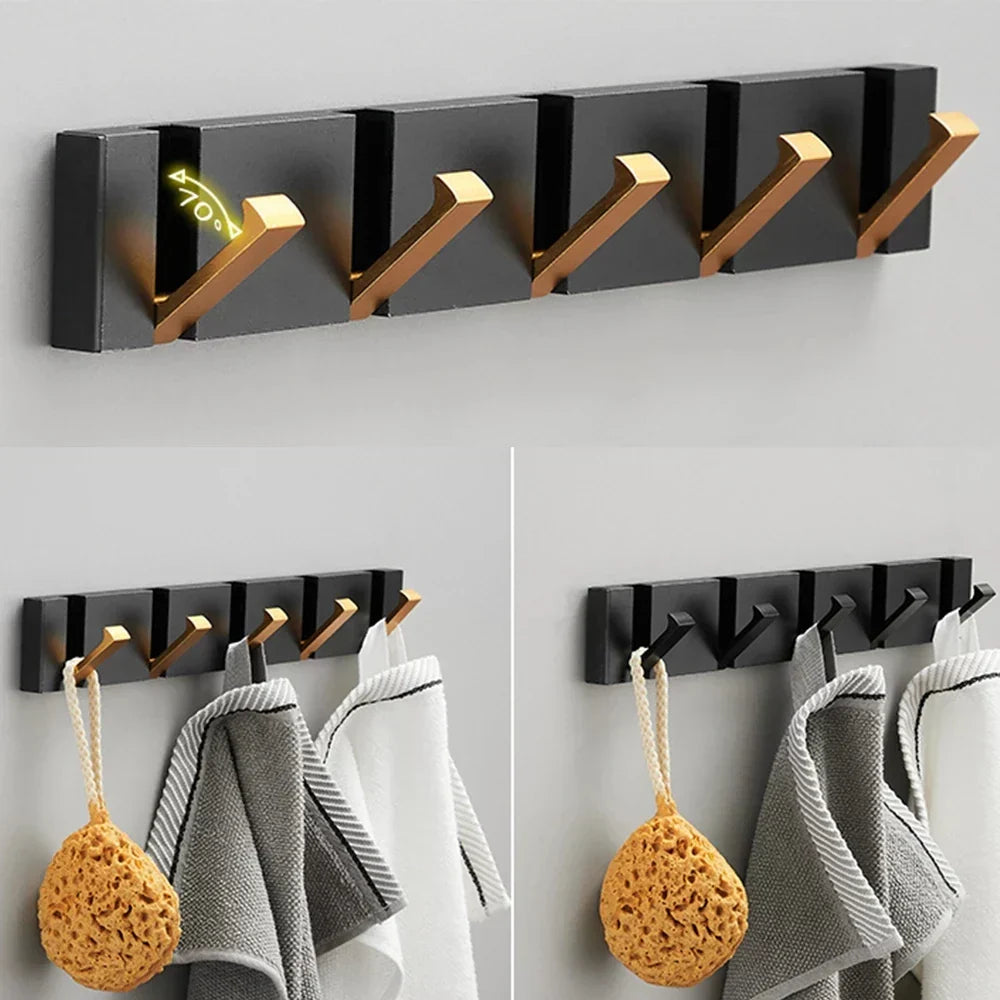 Foldable Stainless Steel Wall Hook Space-Saving