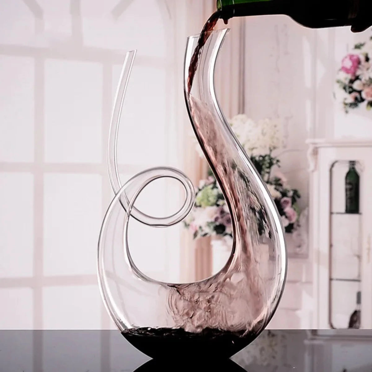 Elegant Swirling Wine Decanter for Aeration and Serving