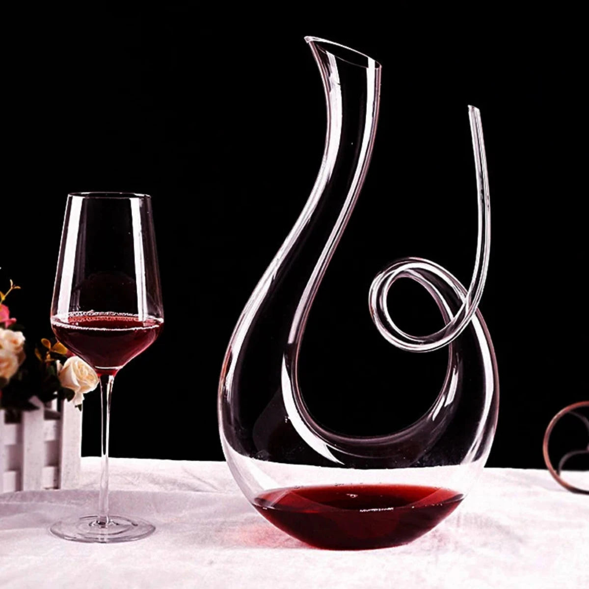 Elegant Swirling Wine Decanter for Aeration and Serving