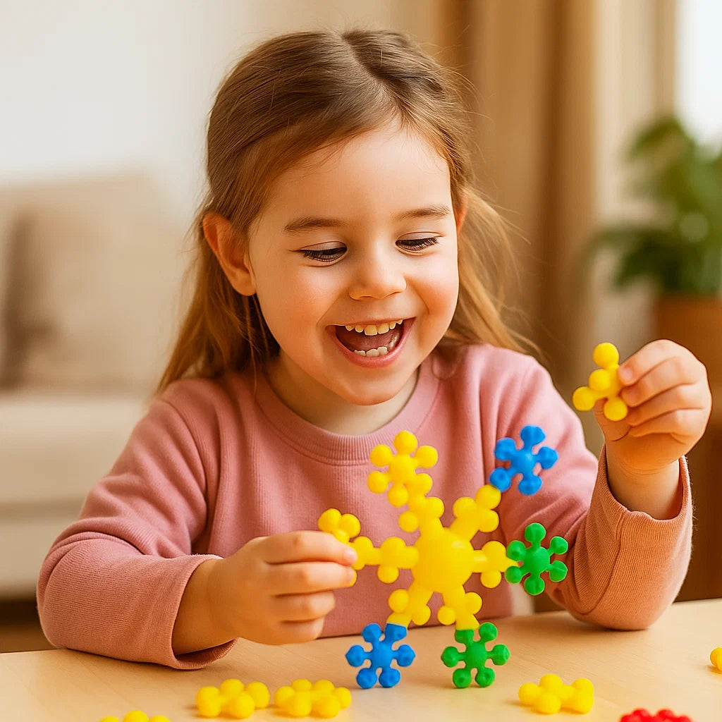 Snowflake Building Blocks for Kids – Creative Educational Toy Set