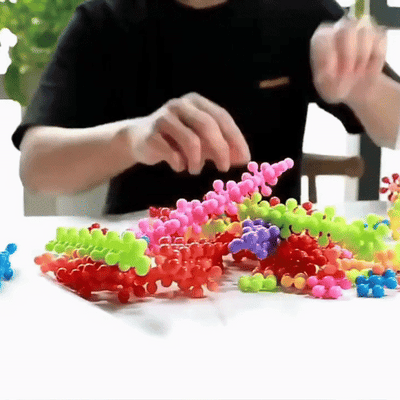 Snowflake Building Blocks for Kids – Creative Educational Toy Set