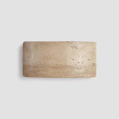 StoneLuxe – Minimalist Wall Lamp in Travertine