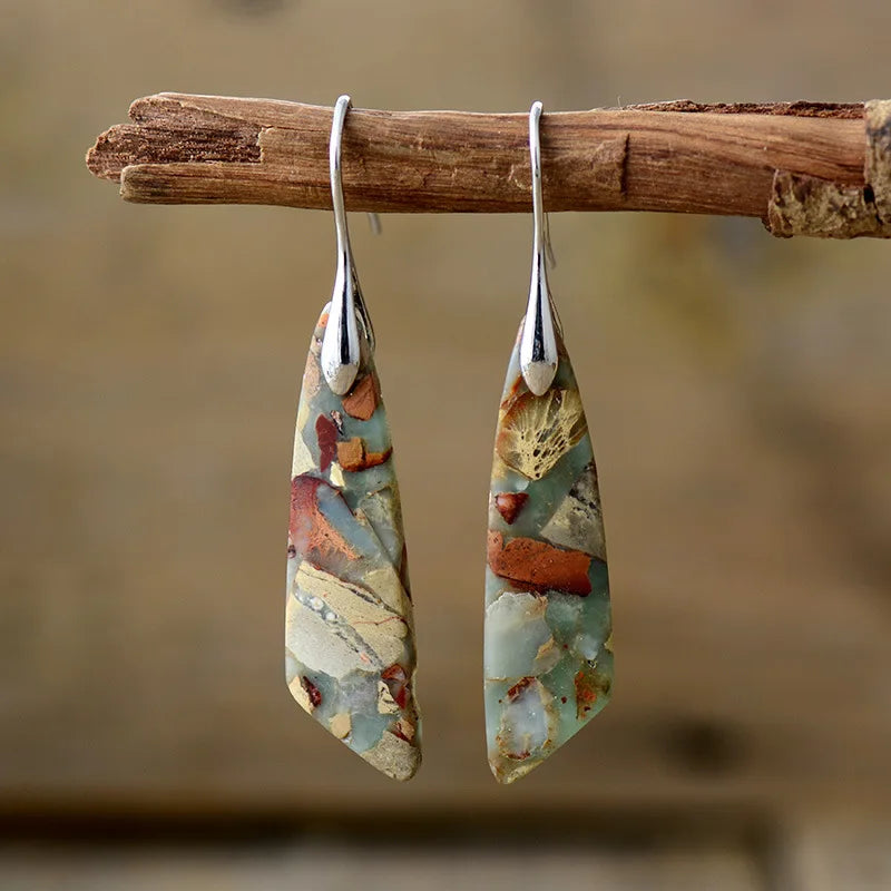 Boho Style Natural Stone Earrings for Women