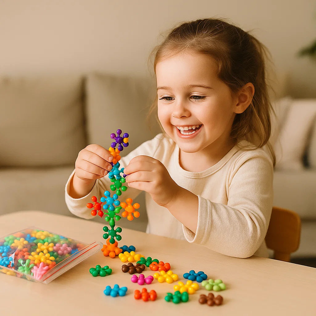 Snowflake Building Blocks for Kids – Creative Educational Toy Set
