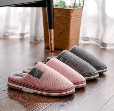Men’s Warm Plush Slippers with Anti-Slip Sole