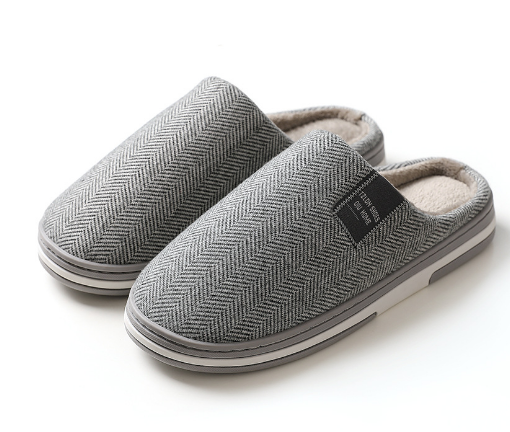 Men’s Warm Plush Slippers with Anti-Slip Sole