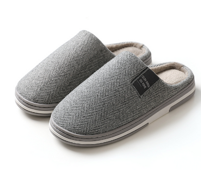 Men’s Warm Plush Slippers with Anti-Slip Sole