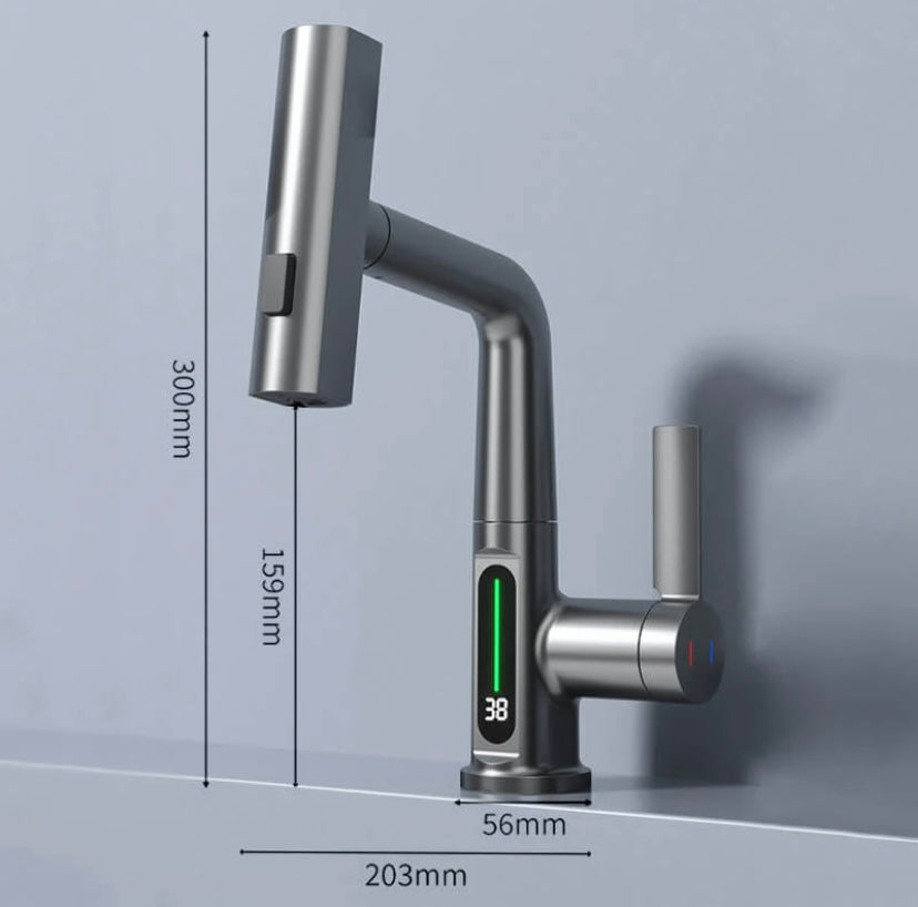 Flexible LED Faucet with 5 Spray Modes