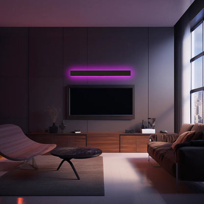 Edge Modern Design LED Wall Lamps Black Metal for Garden and Hall