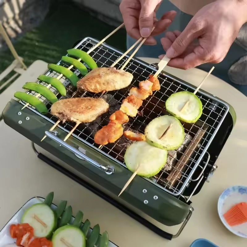 Foldable Portable Charcoal BBQ Grill for Camping and Outdoors