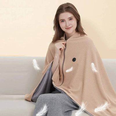 Portable Heated Shawl Blanket with USB Power