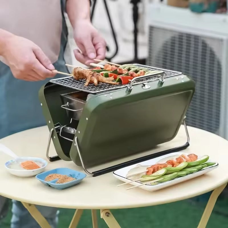 Foldable Portable Charcoal BBQ Grill for Camping and Outdoors