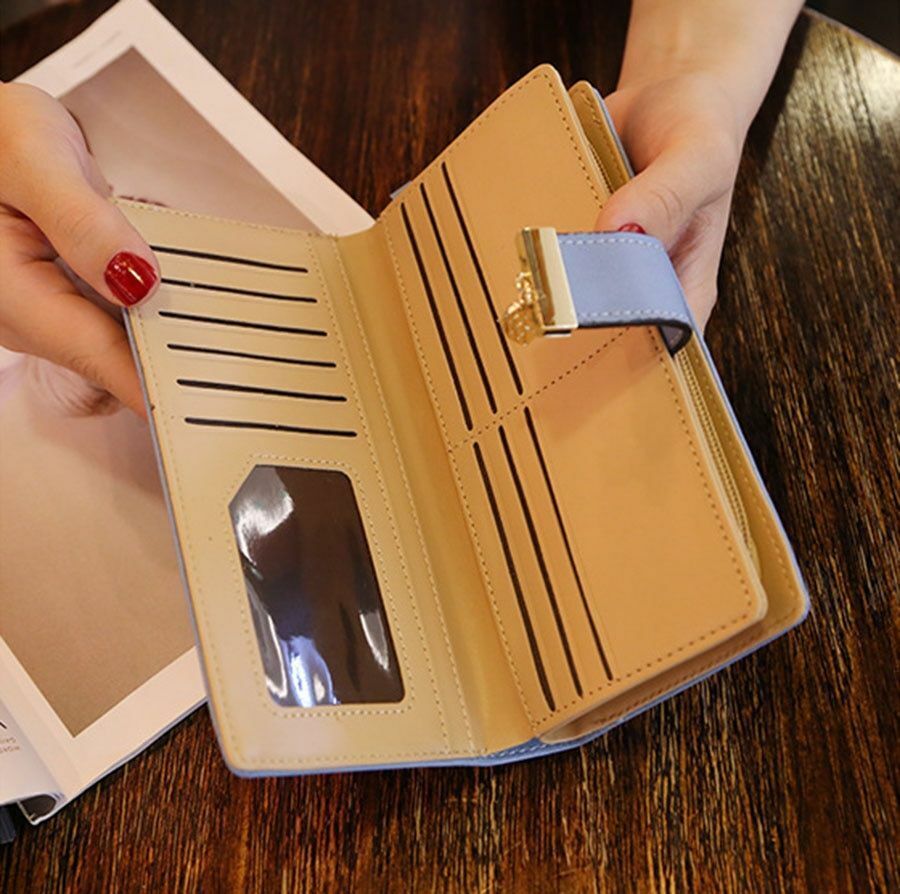GoldenLeaf PU Leather Wallet with Leaf Charm Design