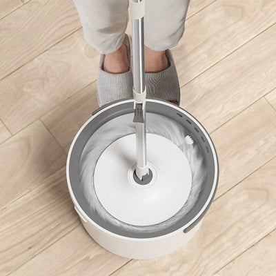 Self-Cleaning Spin Mop with Dual-Chamber Bucket
