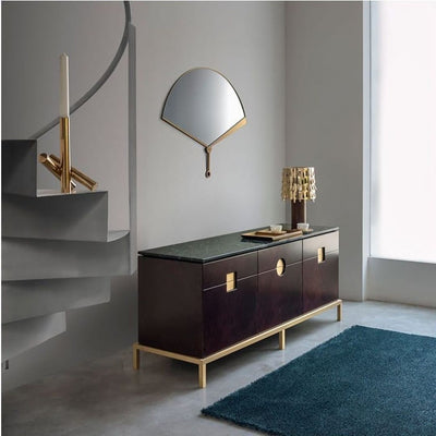 Brass Table Lamp with Leaf Design Shade