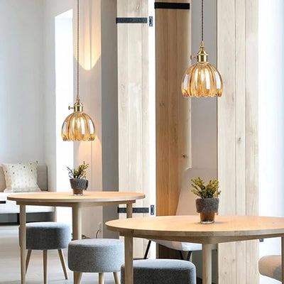 Glass Flower Pendant Light – Japanese Style