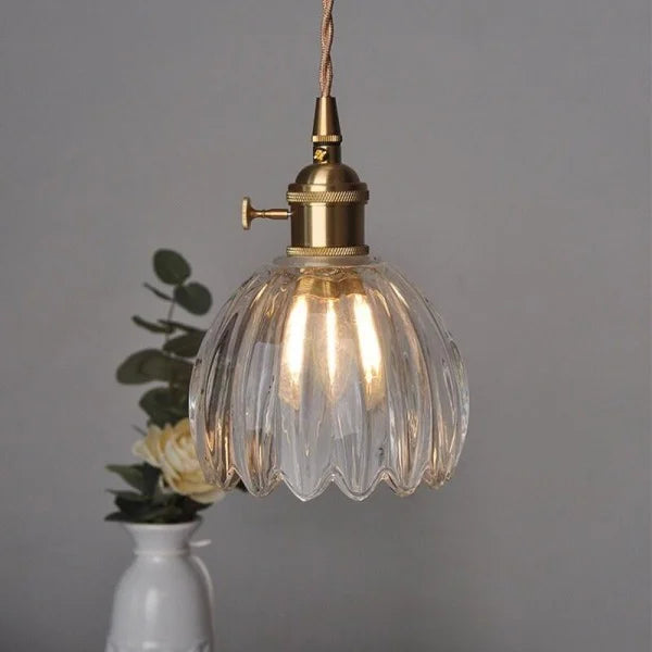 Glass Flower Pendant Light – Japanese Style