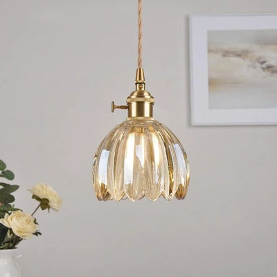 Glass Flower Pendant Light – Japanese Style