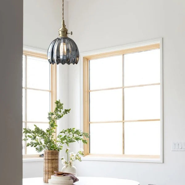 Glass Flower Pendant Light – Japanese Style