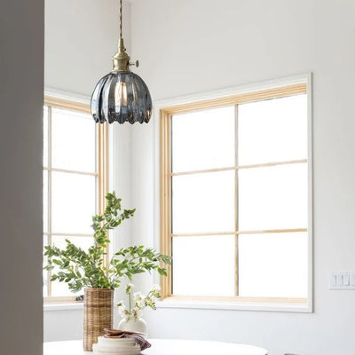 Glass Flower Pendant Light – Japanese Style