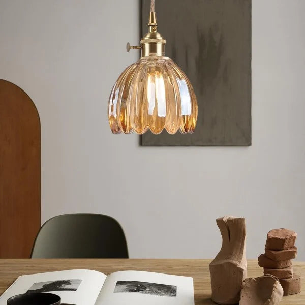 Glass Flower Pendant Light – Japanese Style