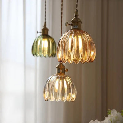Glass Flower Pendant Light – Japanese Style