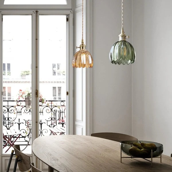 Glass Flower Pendant Light – Japanese Style