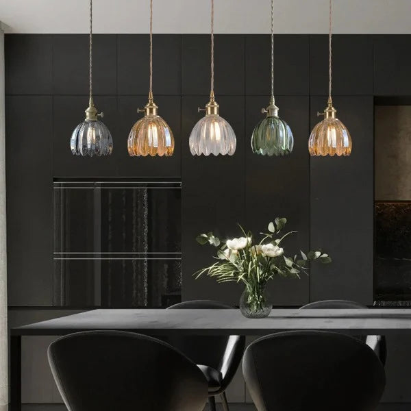 Glass Flower Pendant Light – Japanese Style