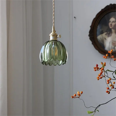 Glass Flower Pendant Light – Japanese Style