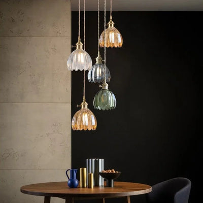 Glass Flower Pendant Light – Japanese Style