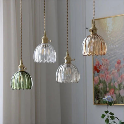 Glass Flower Pendant Light – Japanese Style