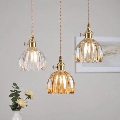 Glass Flower Pendant Light – Japanese Style