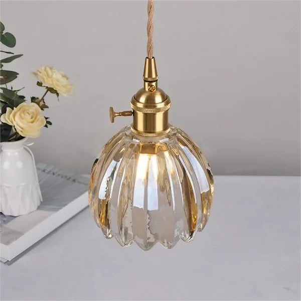 Glass Flower Pendant Light – Japanese Style