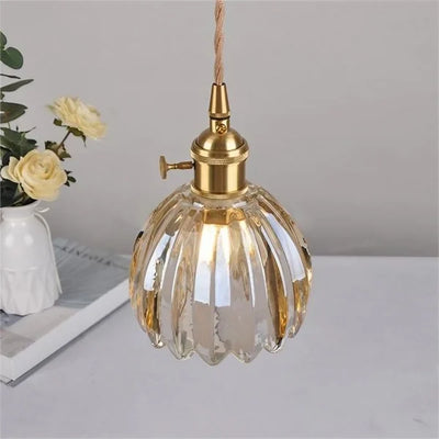 Glass Flower Pendant Light – Japanese Style