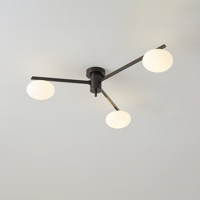 Modern Jasper Ceiling Lamp with Glass Shades