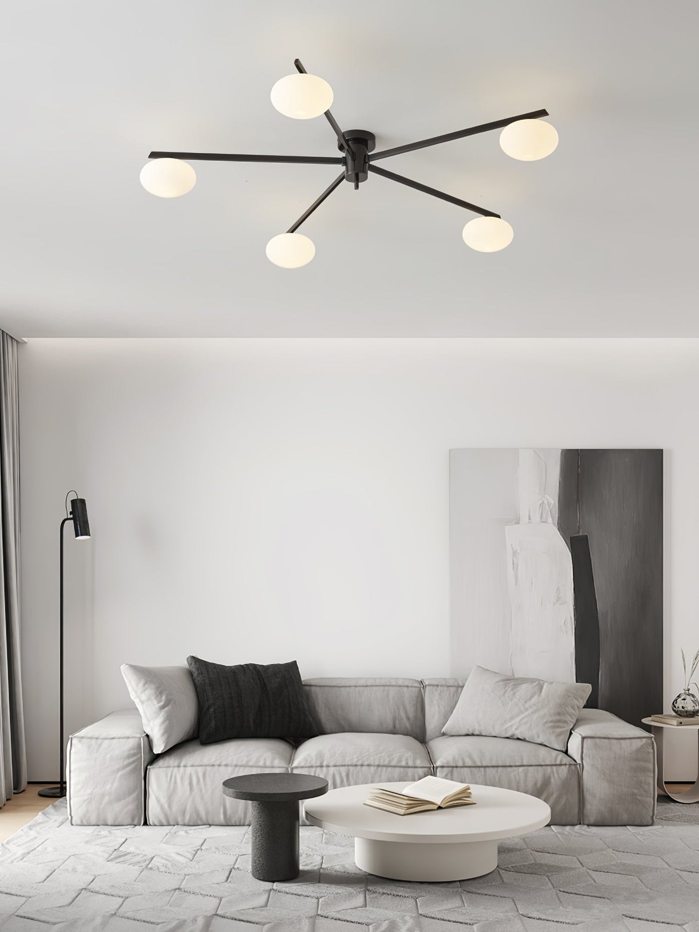 Modern Jasper Ceiling Lamp with Glass Shades