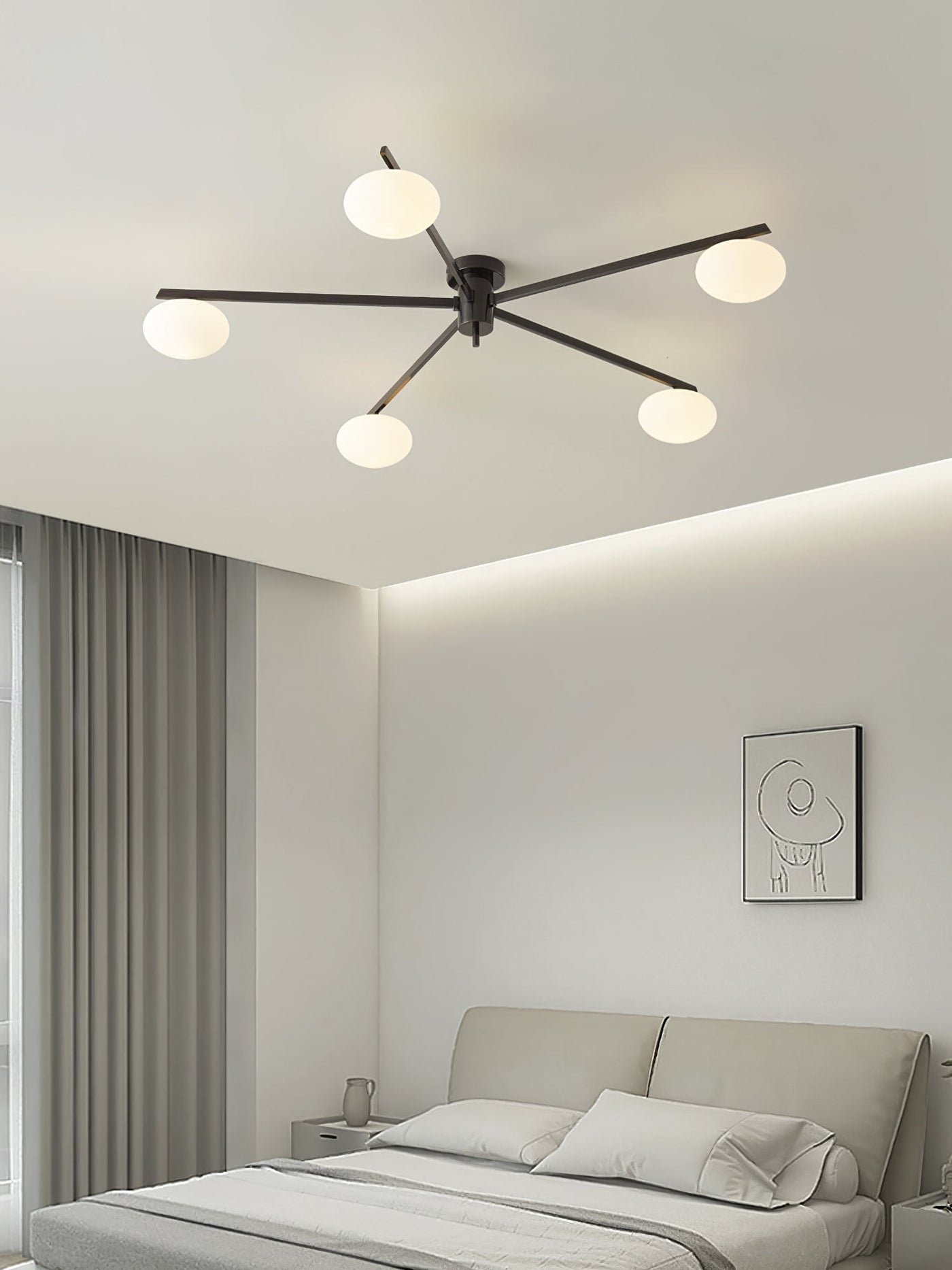 Modern Jasper Ceiling Lamp with Glass Shades