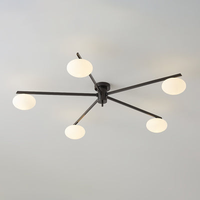 Modern Jasper Ceiling Lamp with Glass Shades